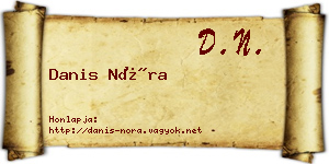 Danis Nóra névjegykártya